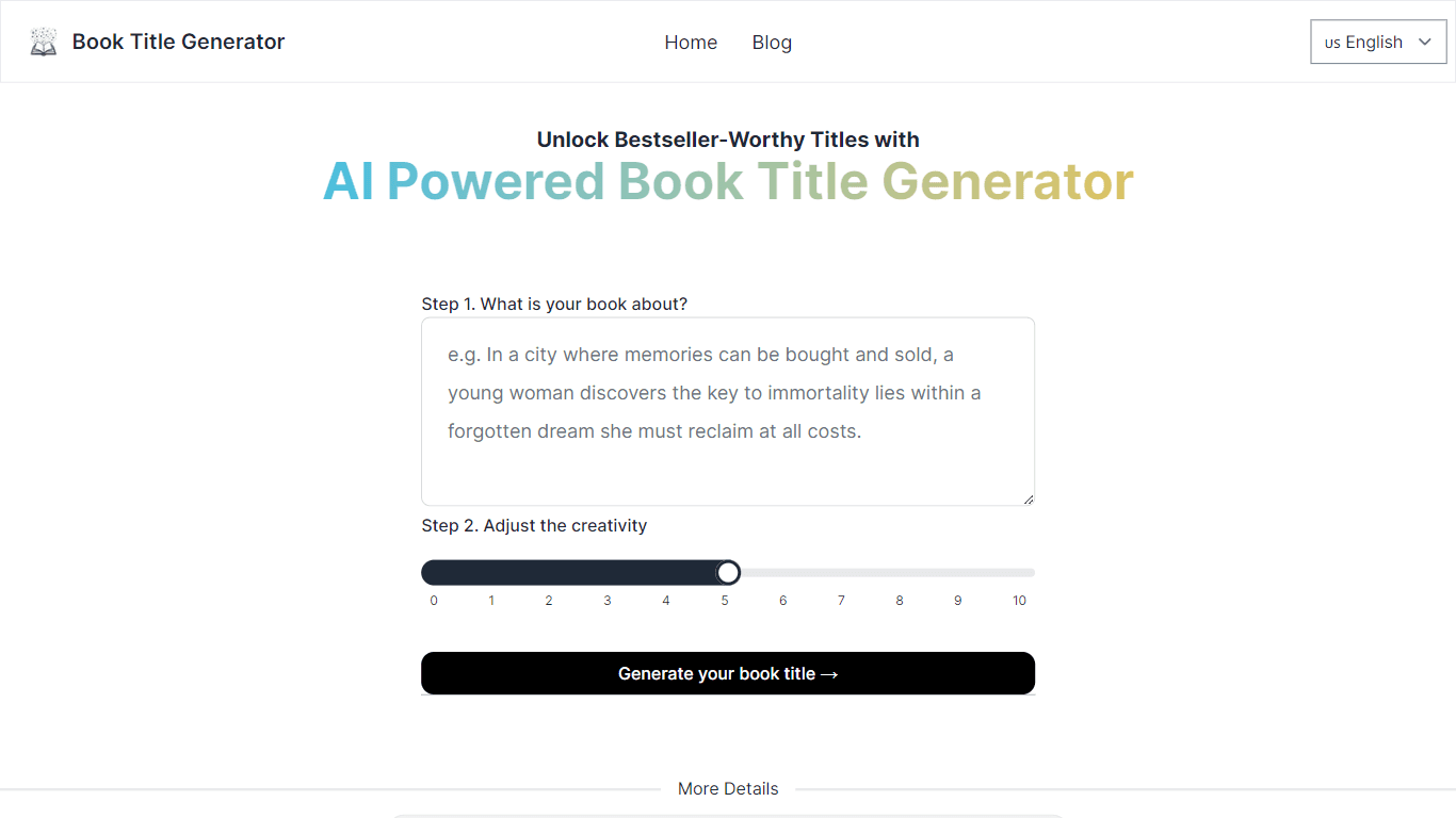 AI Book Title Generator