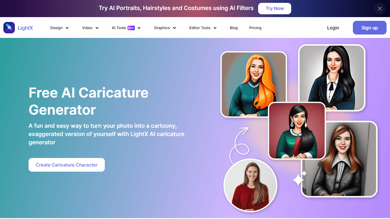 AI Caricature Generator By LightX
