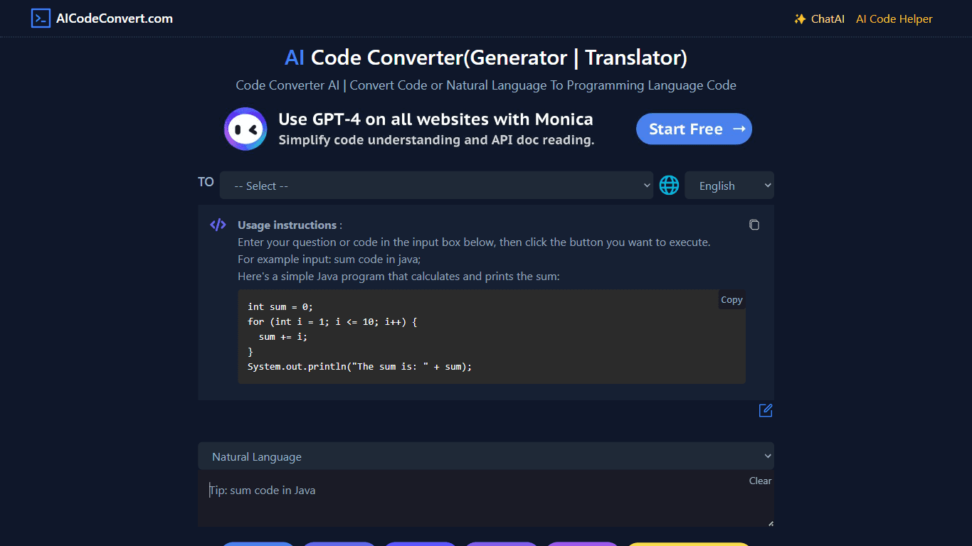 AI Code Convert