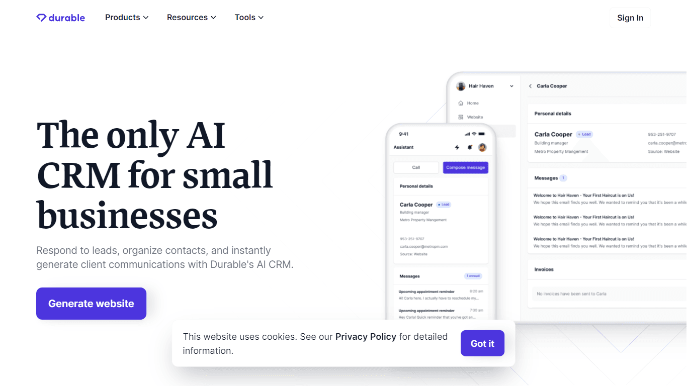 AI CRM Software | Durable