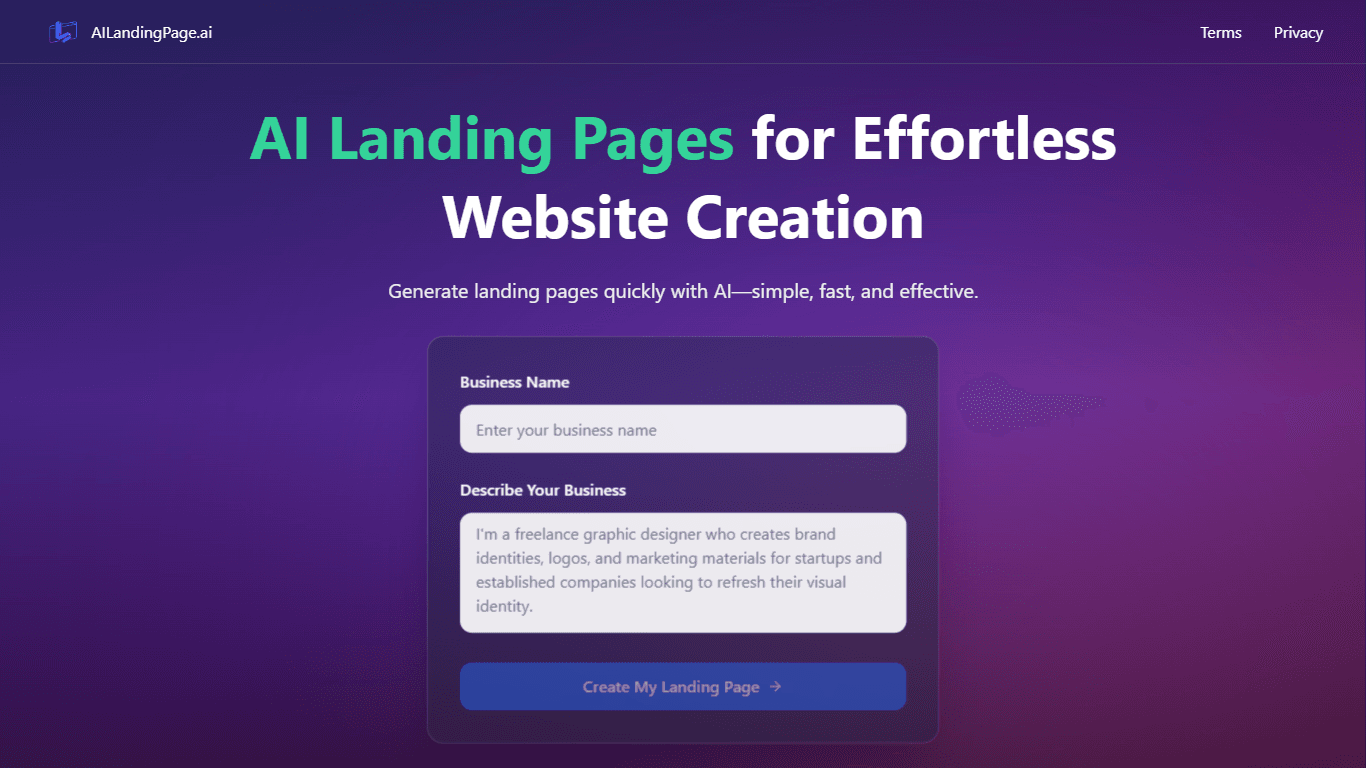 AI LandingPage