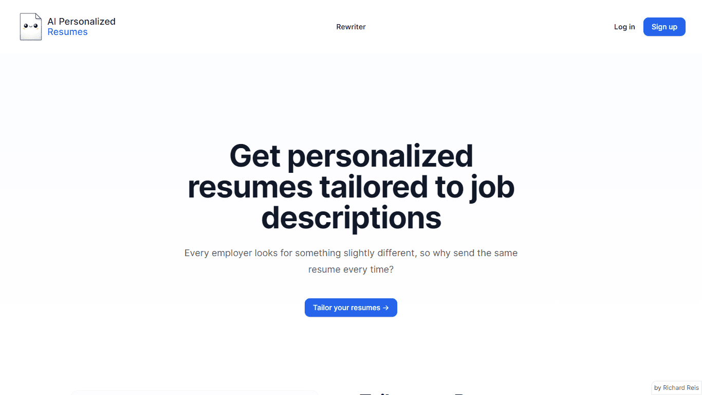 AI Personalized Resumes