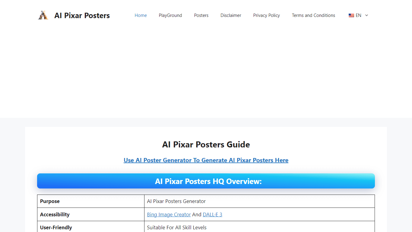AI Pixar Posters