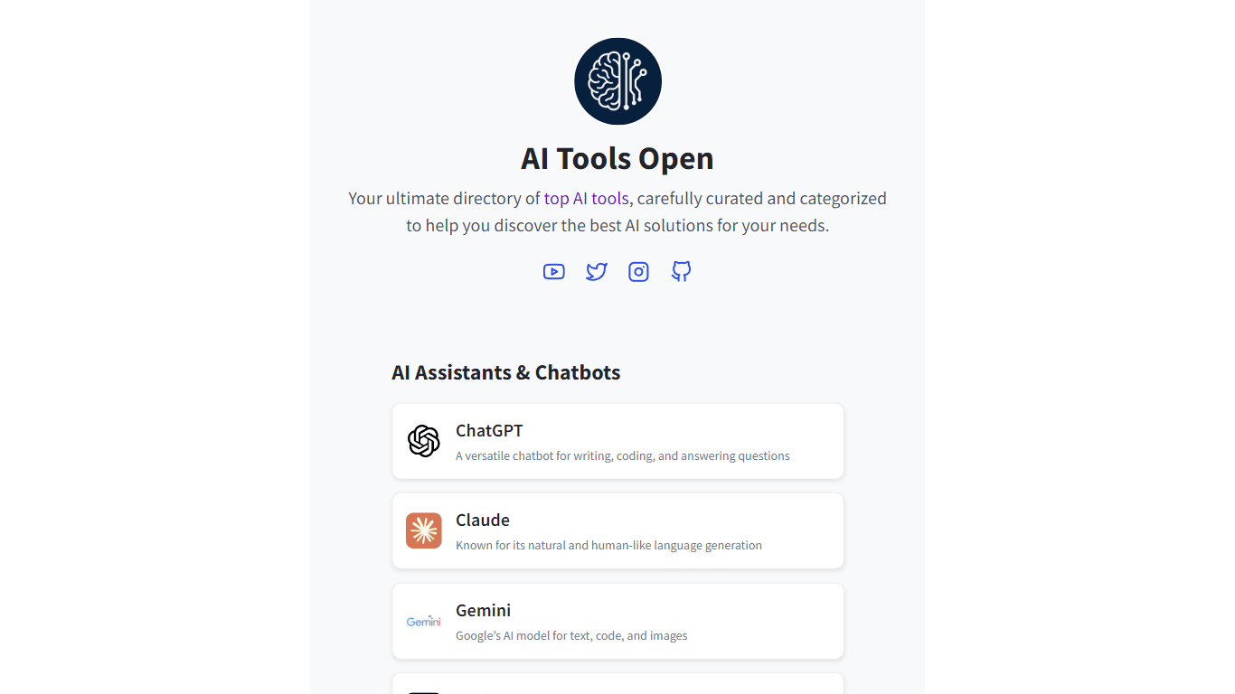 AI Tools Open