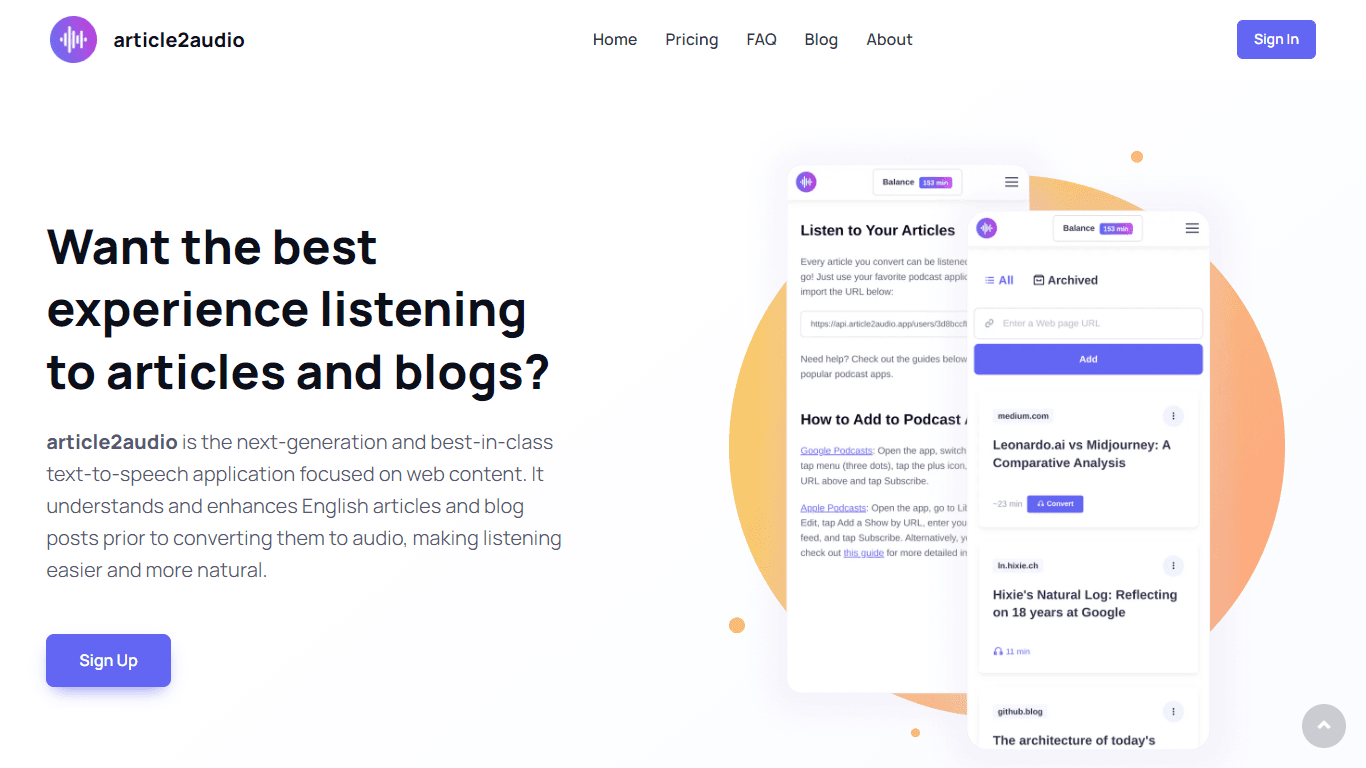 Article2Audio