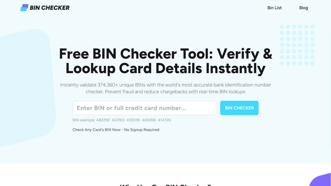 BIN Checker