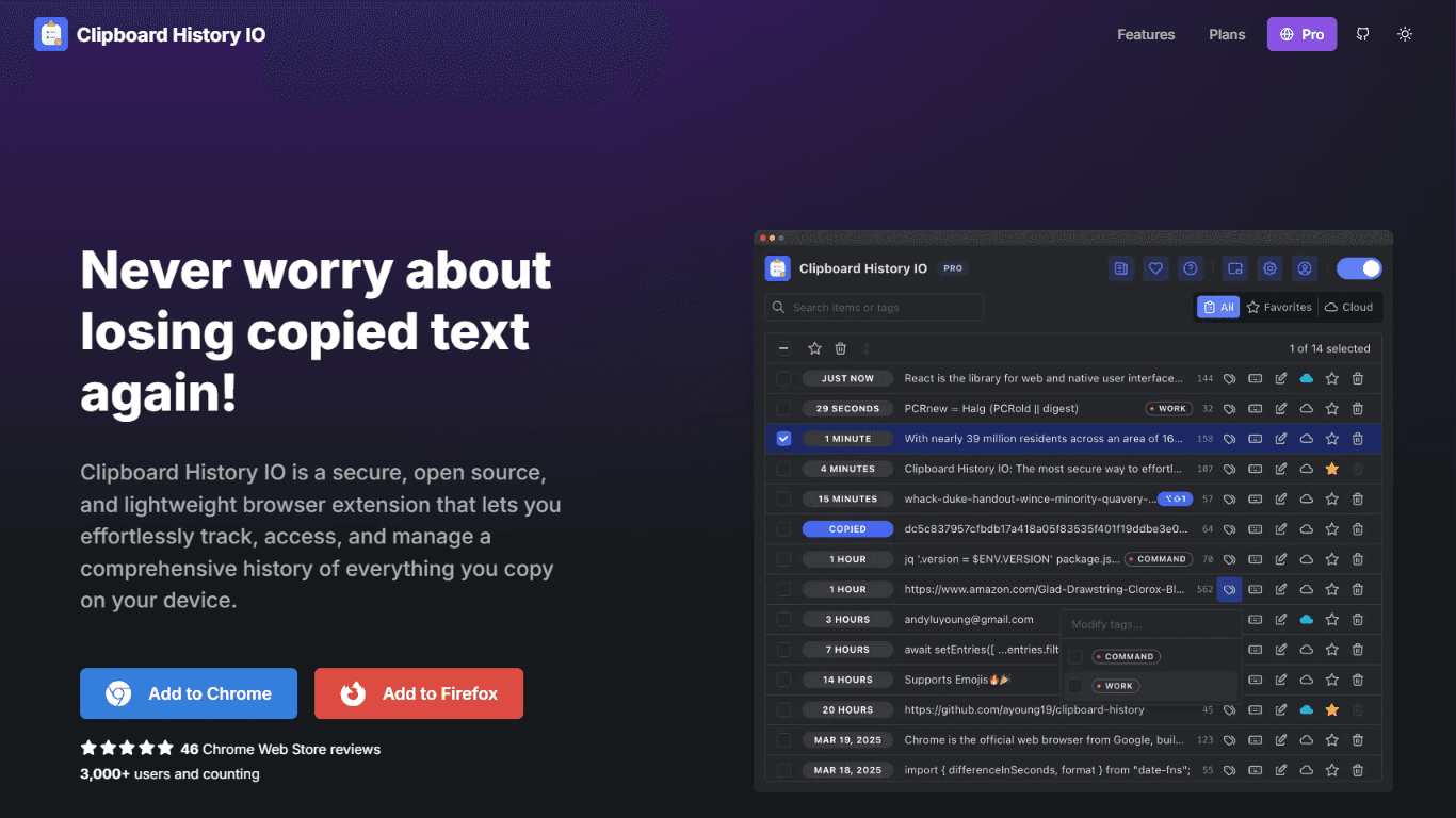 Clipboard History IO