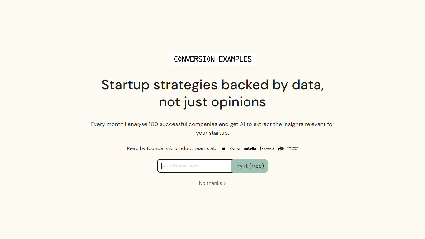 Conversion Examples