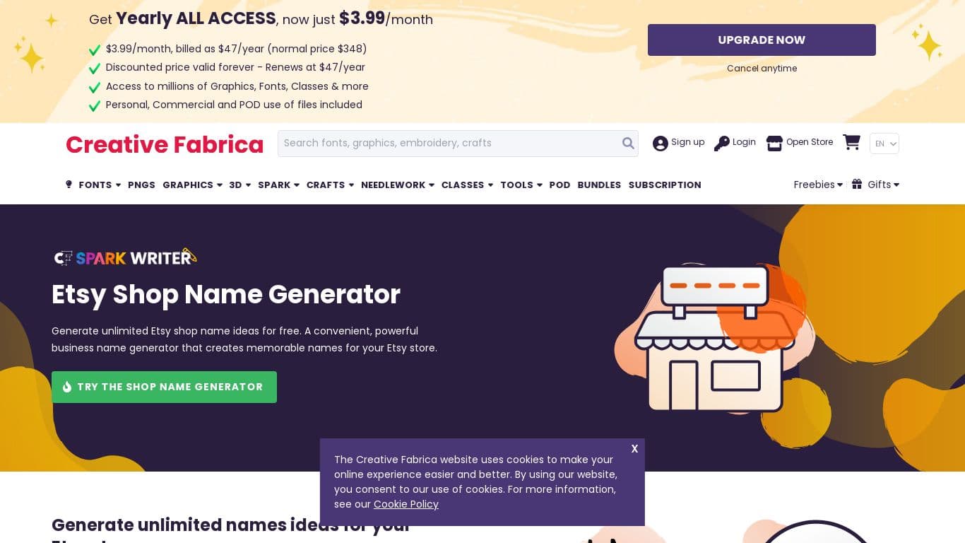 Etsy Shop Name Generator | Creative Fabrica