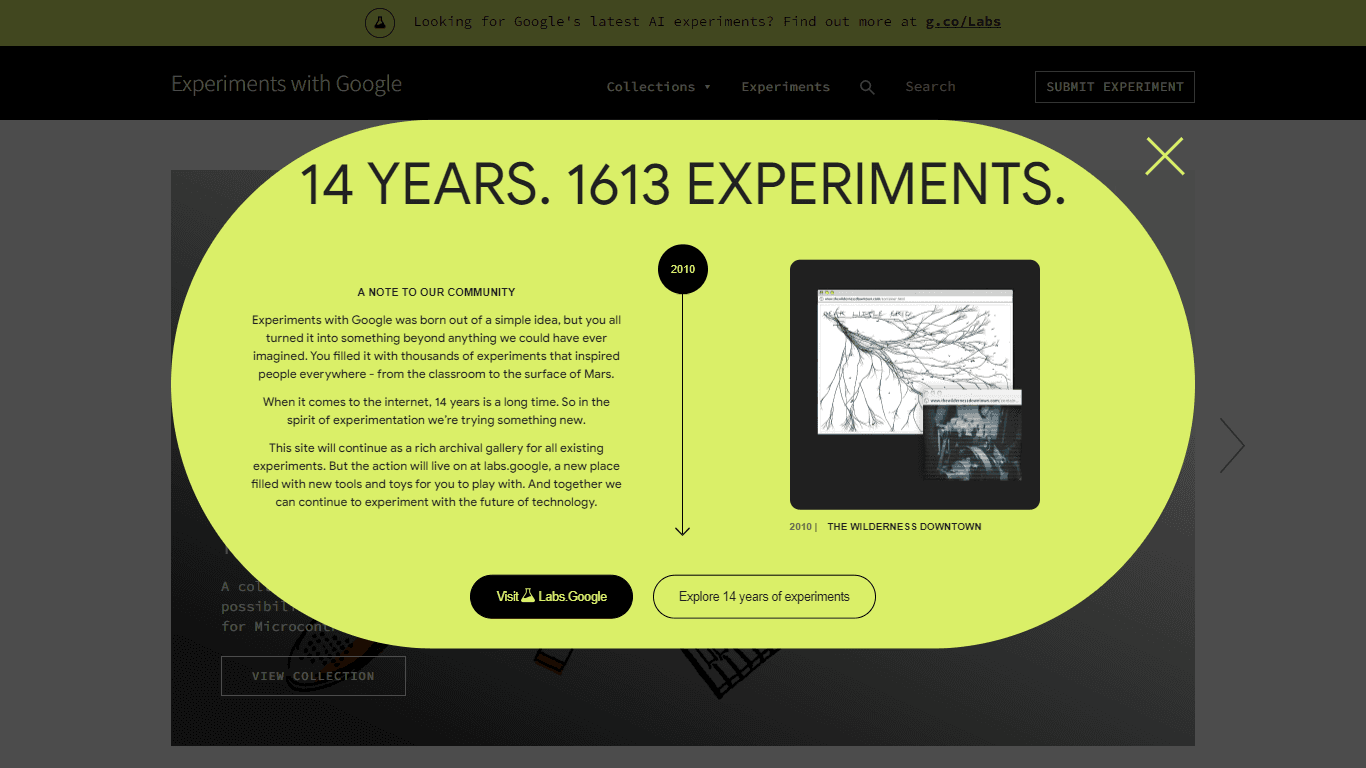 Experiments with Google