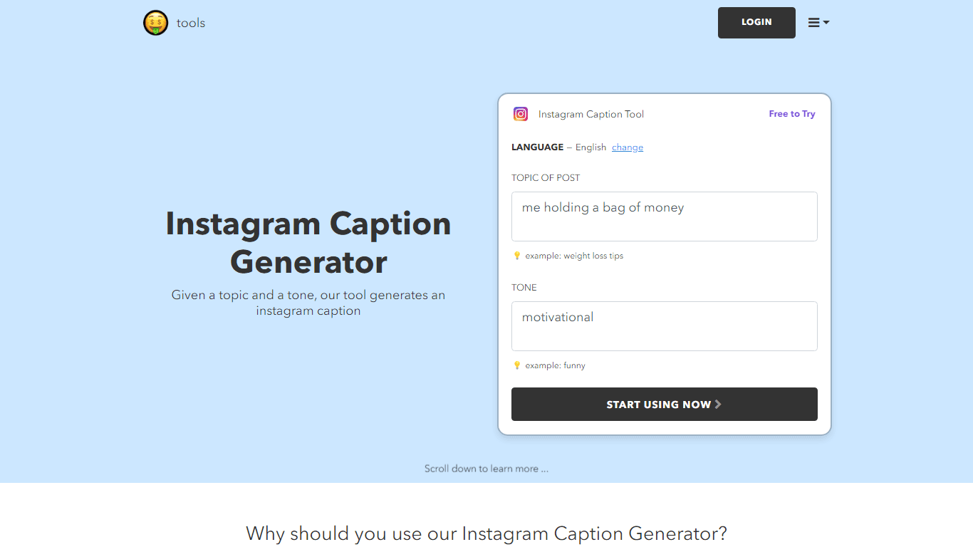 Instagram Caption Generator | nichesss