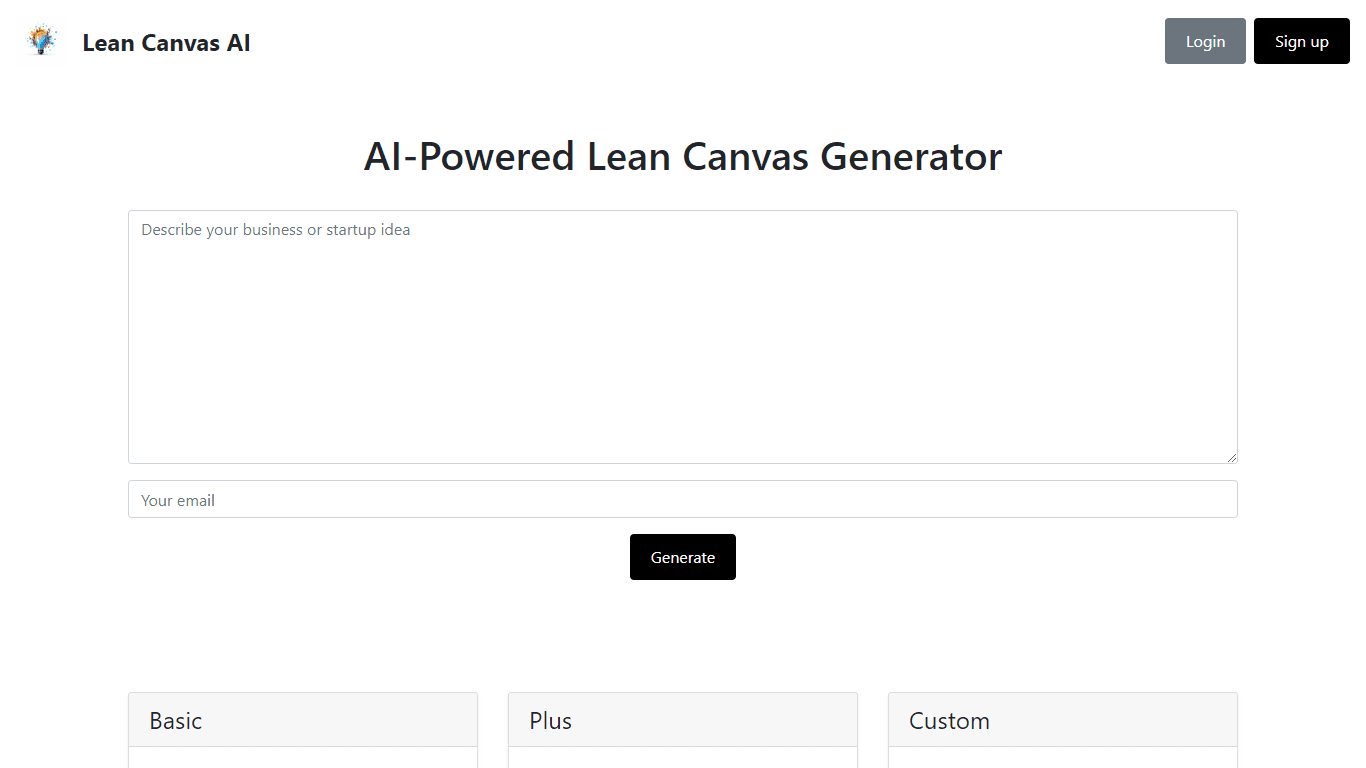 Lean Canvas AI