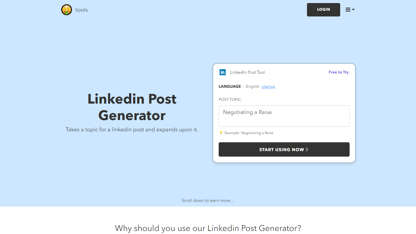 Linkedin Post Generator | nichesss