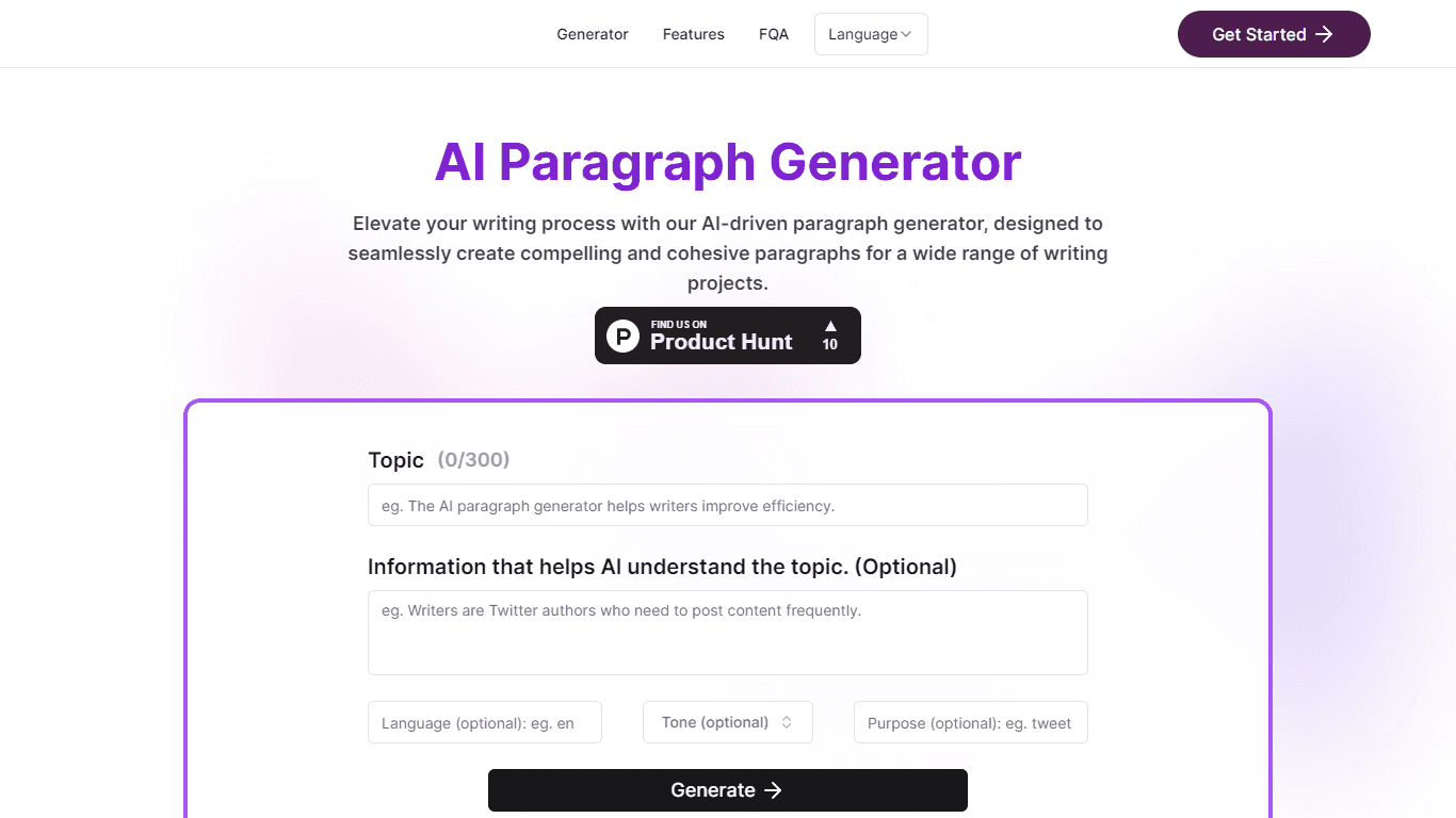 Paragraph Generator AI