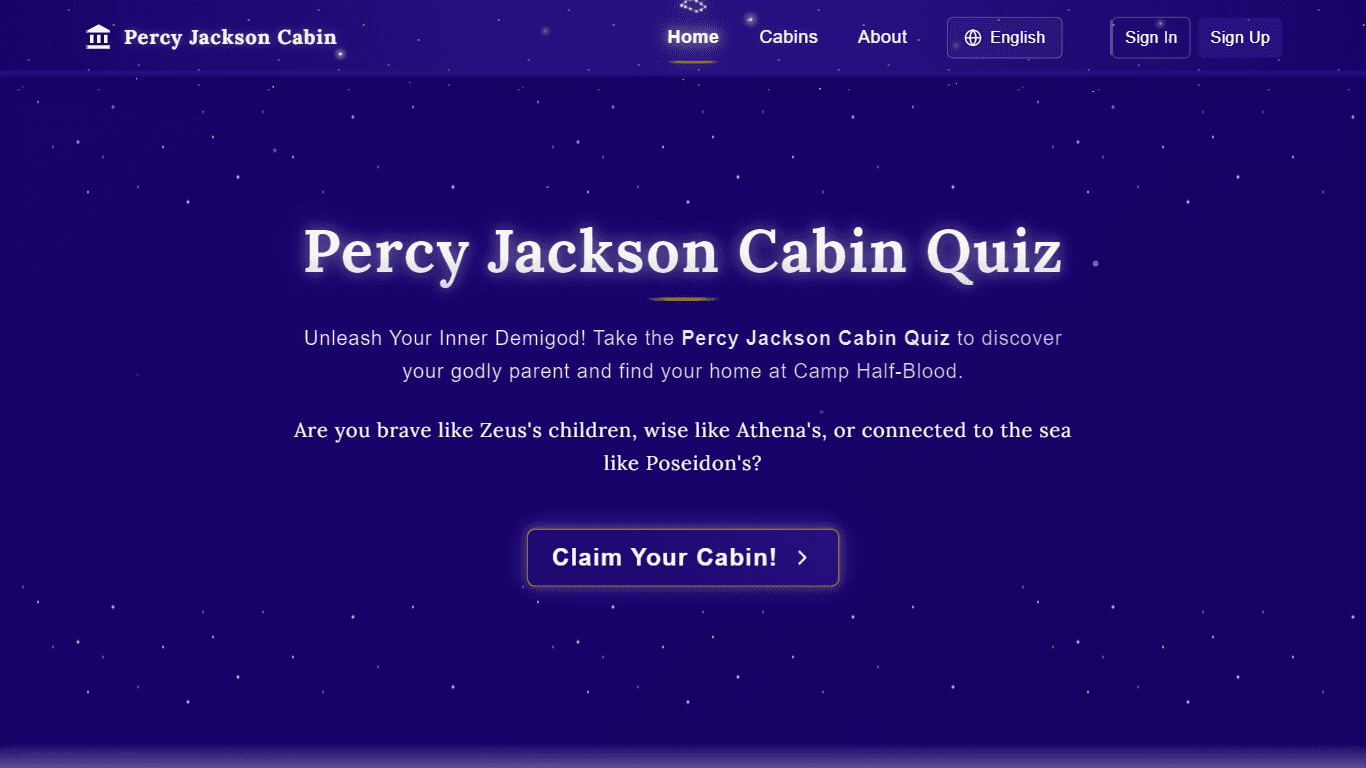 Percy Jackson Cabin