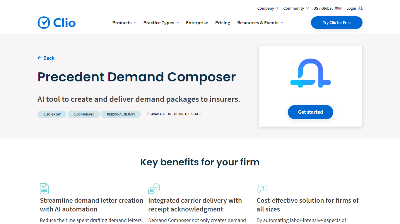 Precedent Demand Composer Integration for Clio