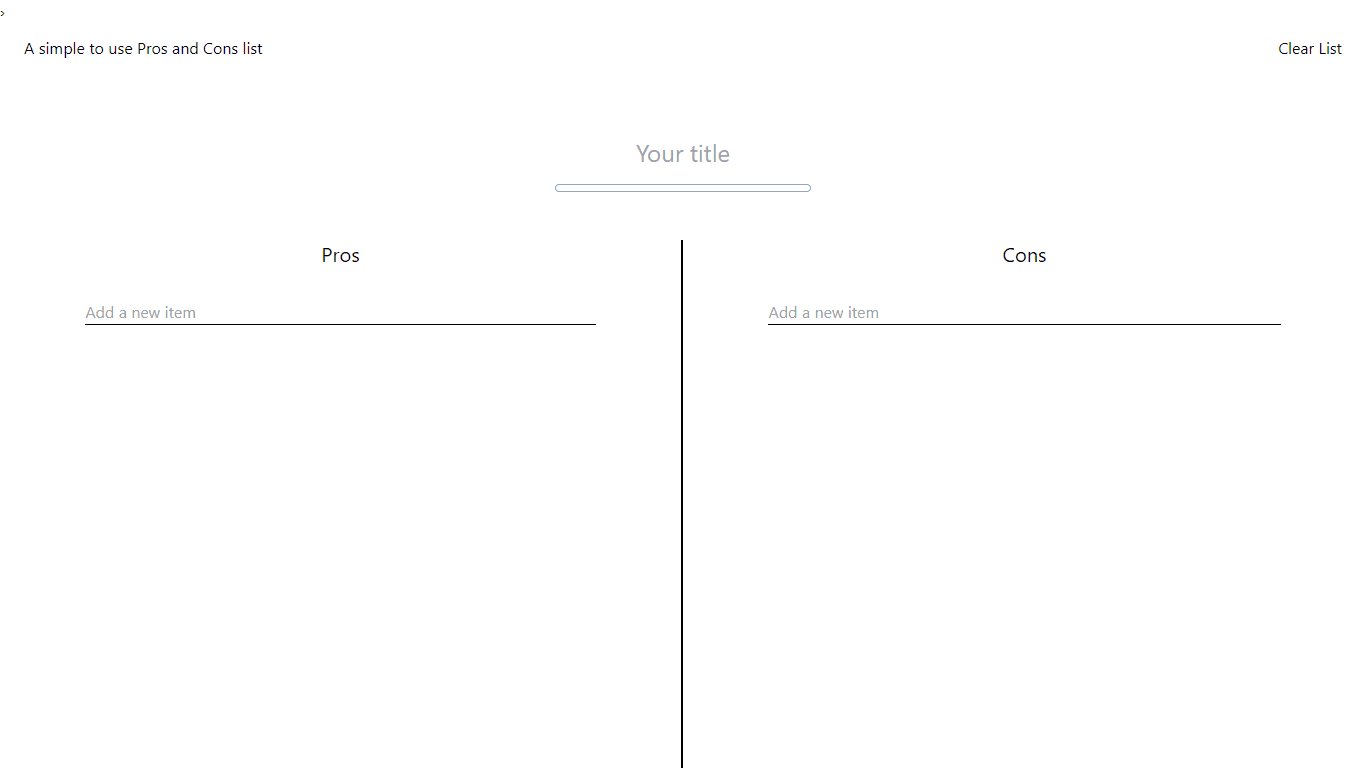 Pros and Cons