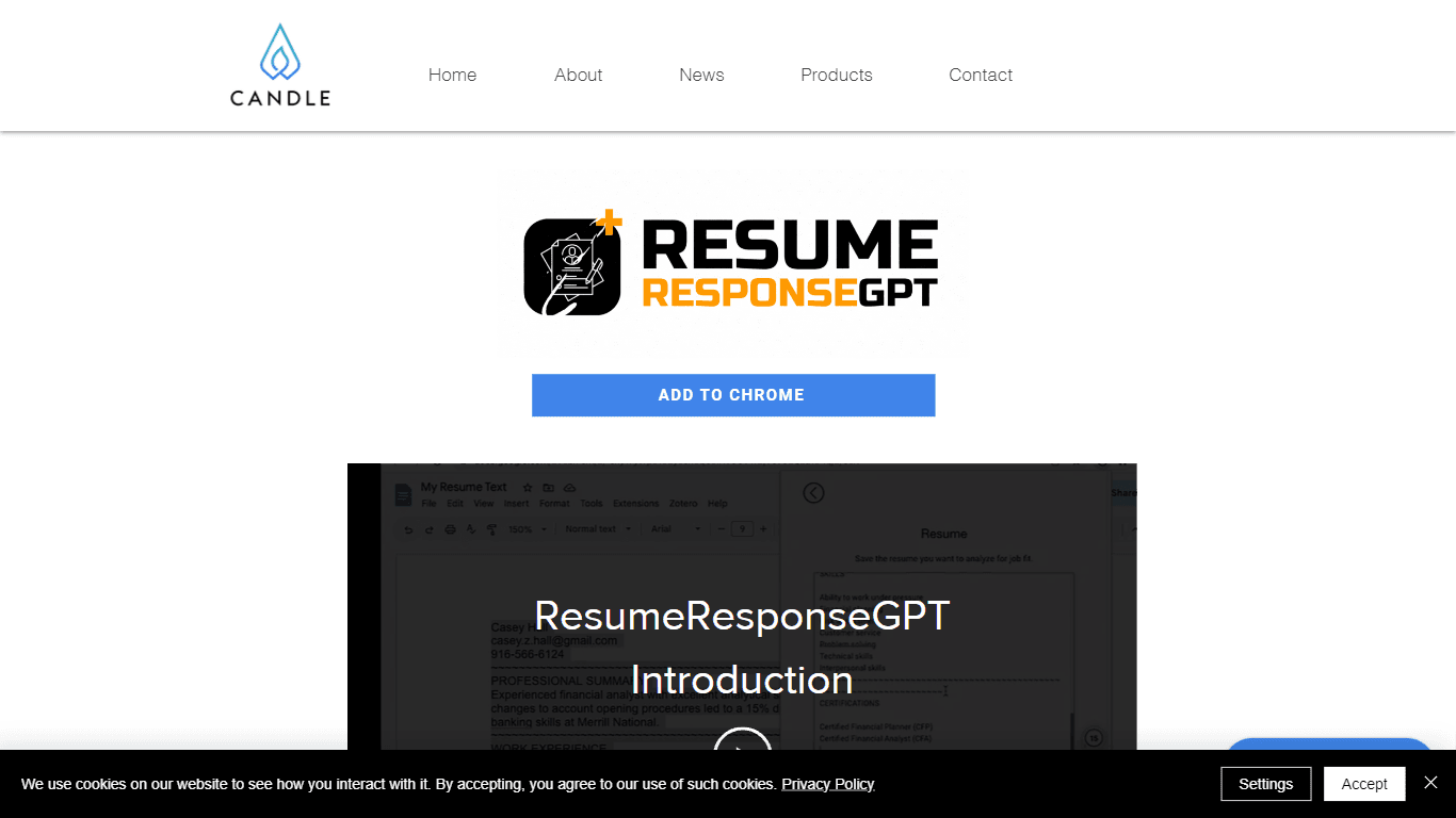 ResumeResponseGPT | Project Candle