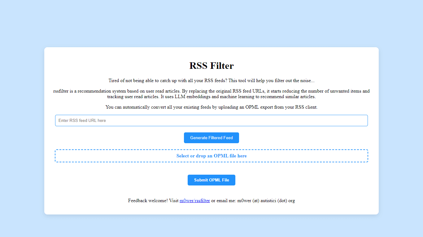 RSS Filter