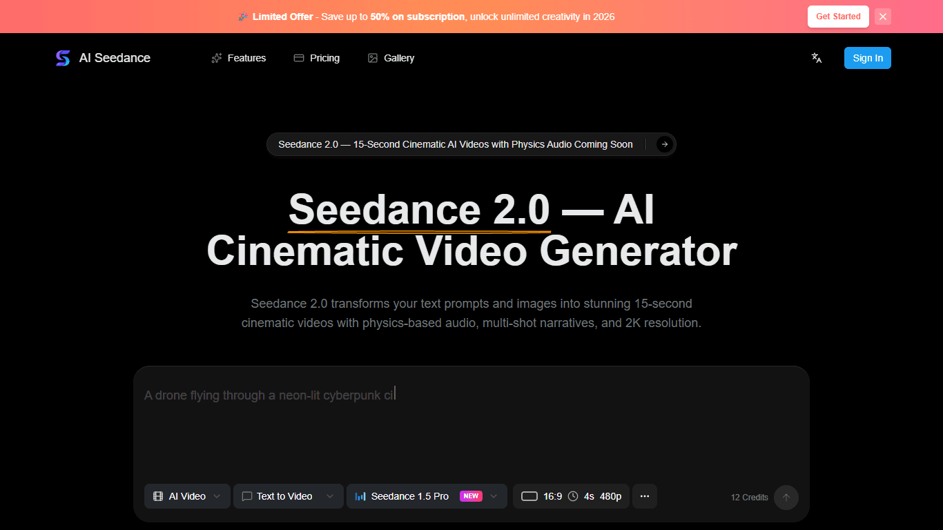 Seedance 2.0 by AI Seedance