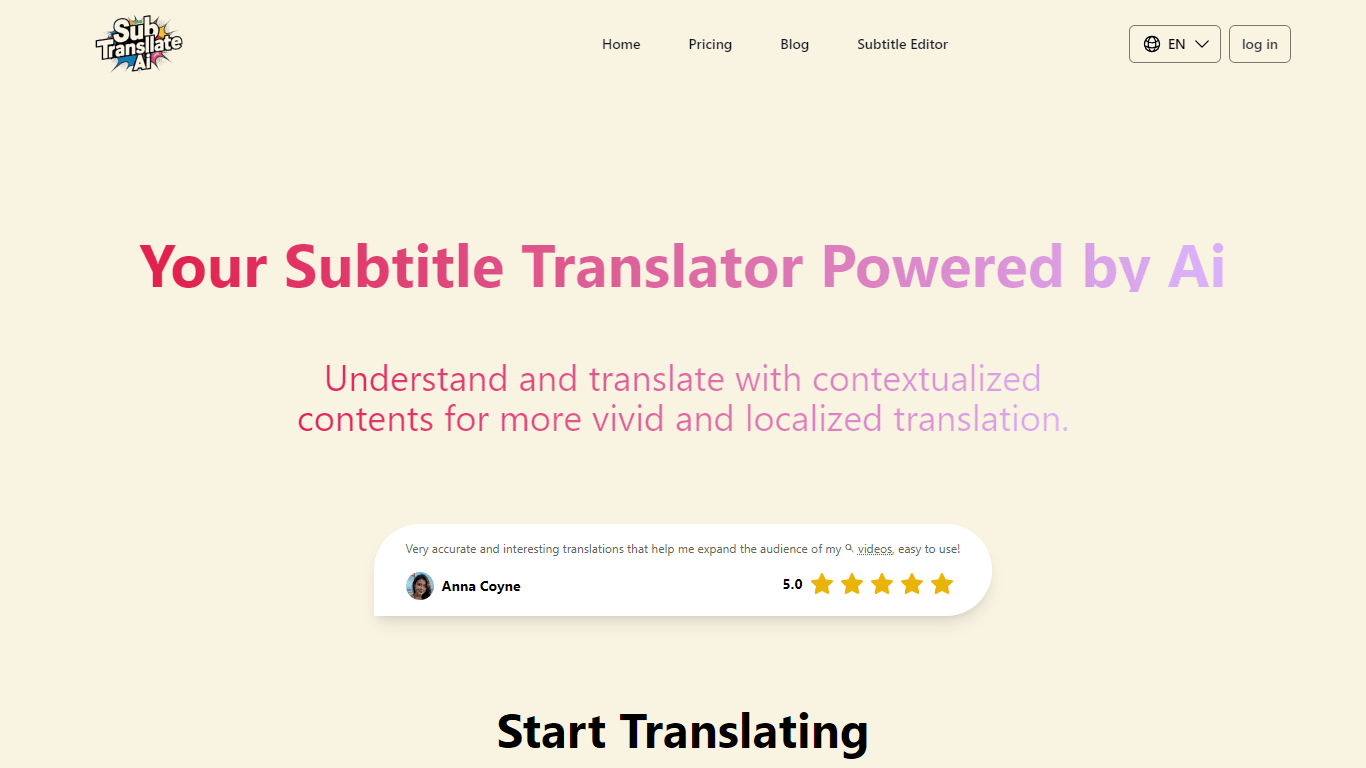 Subtitle Translate AI
