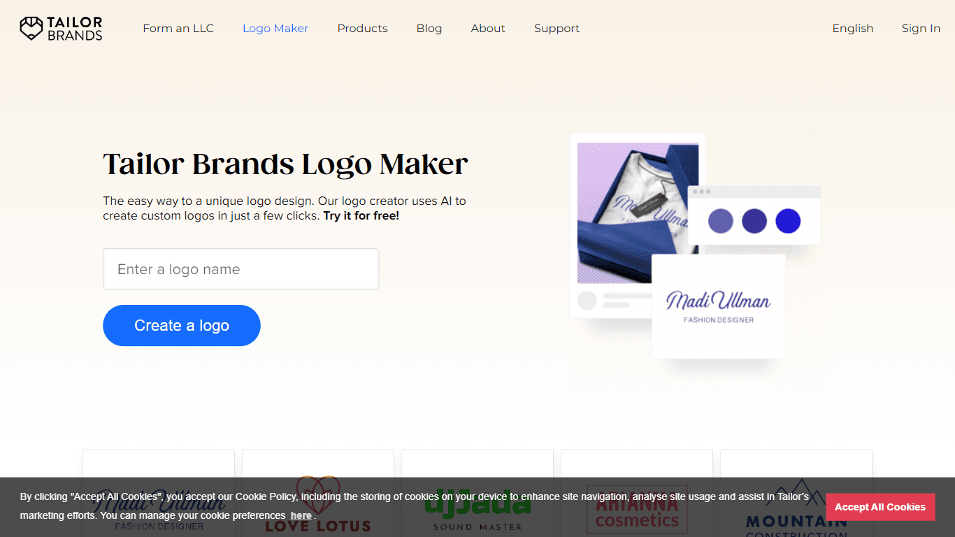 Tailor Brands Logo Maker