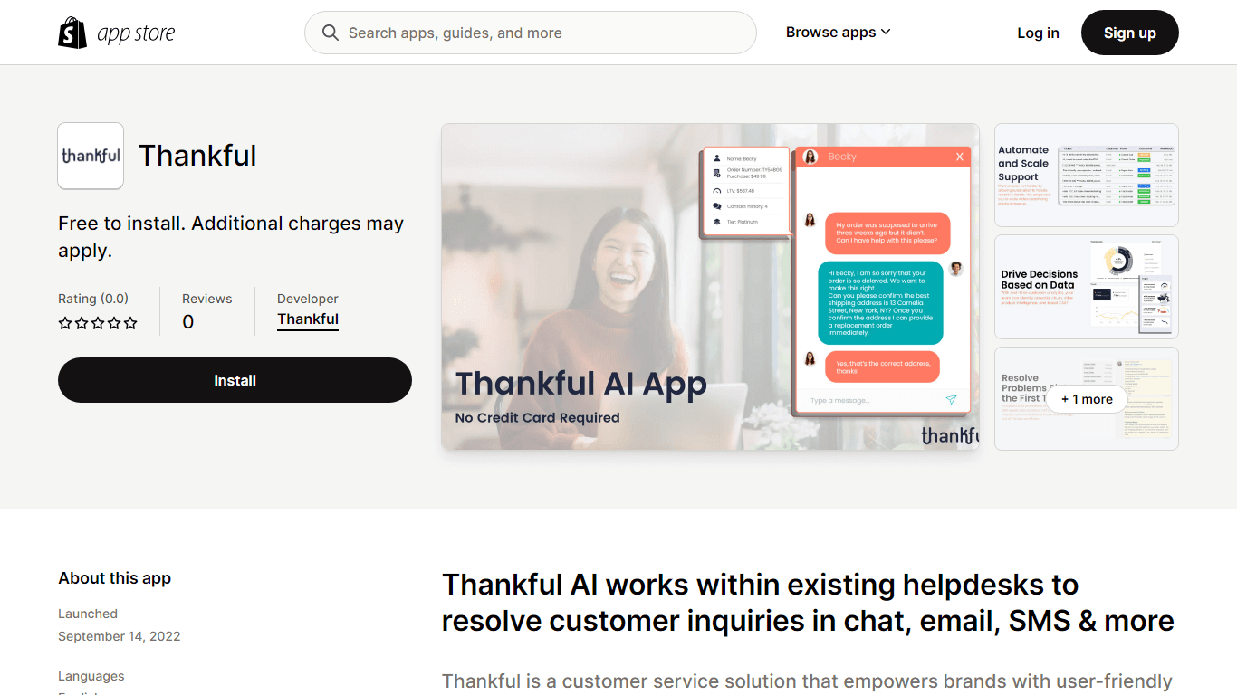 Thankful | Shopify App Store