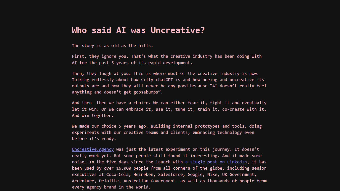 UNCREATIVE