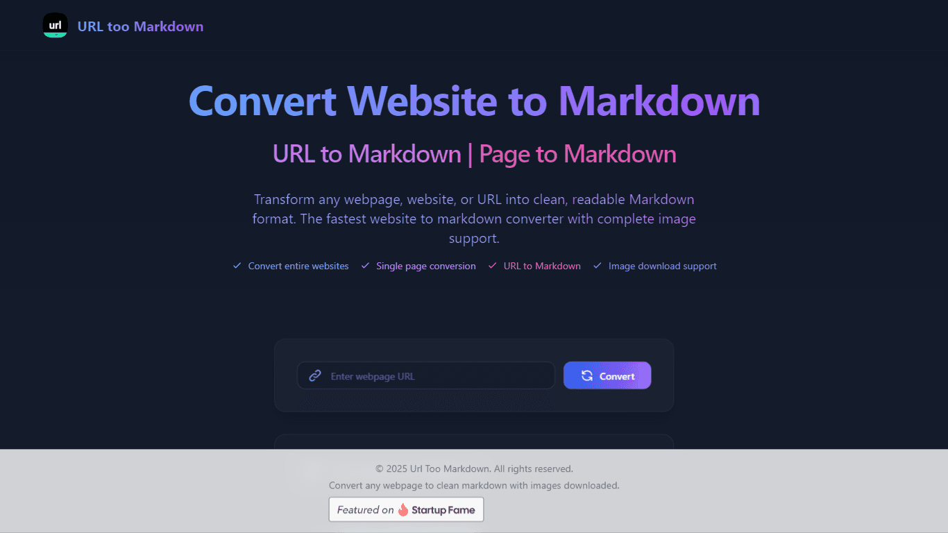 Url to Markdown