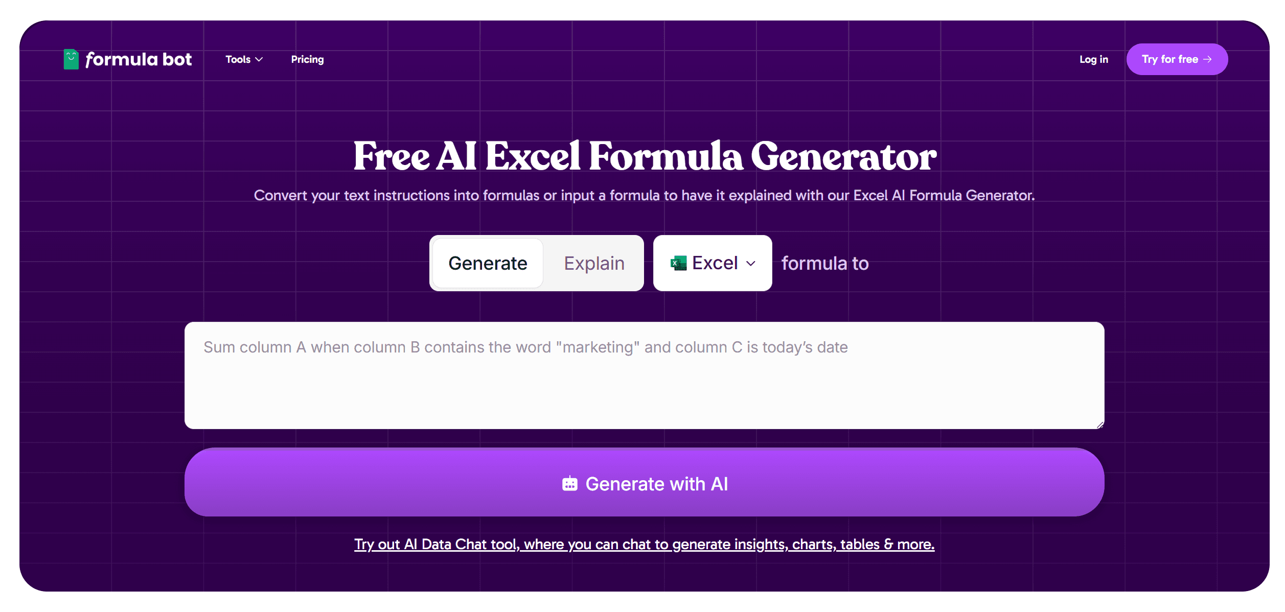 Excel Formula Bot