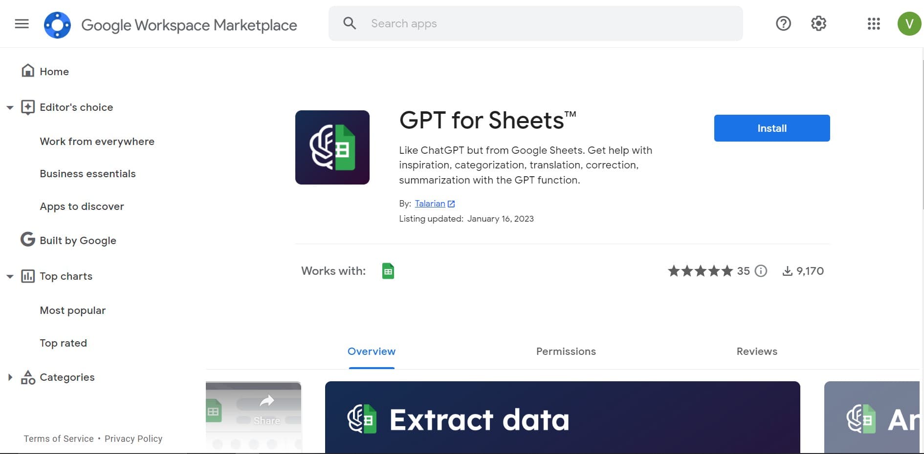 GPT for Sheets and Docs