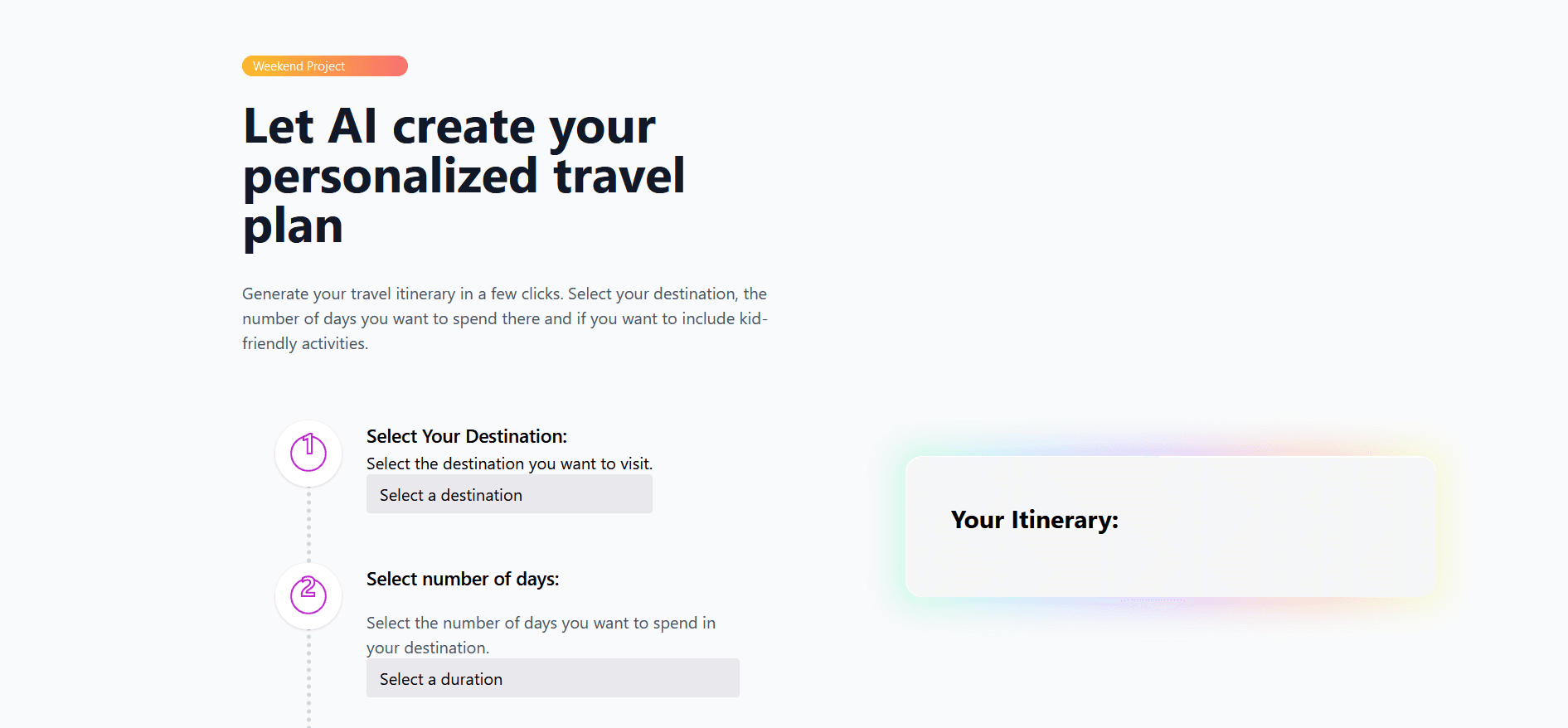 Travel Plan AI